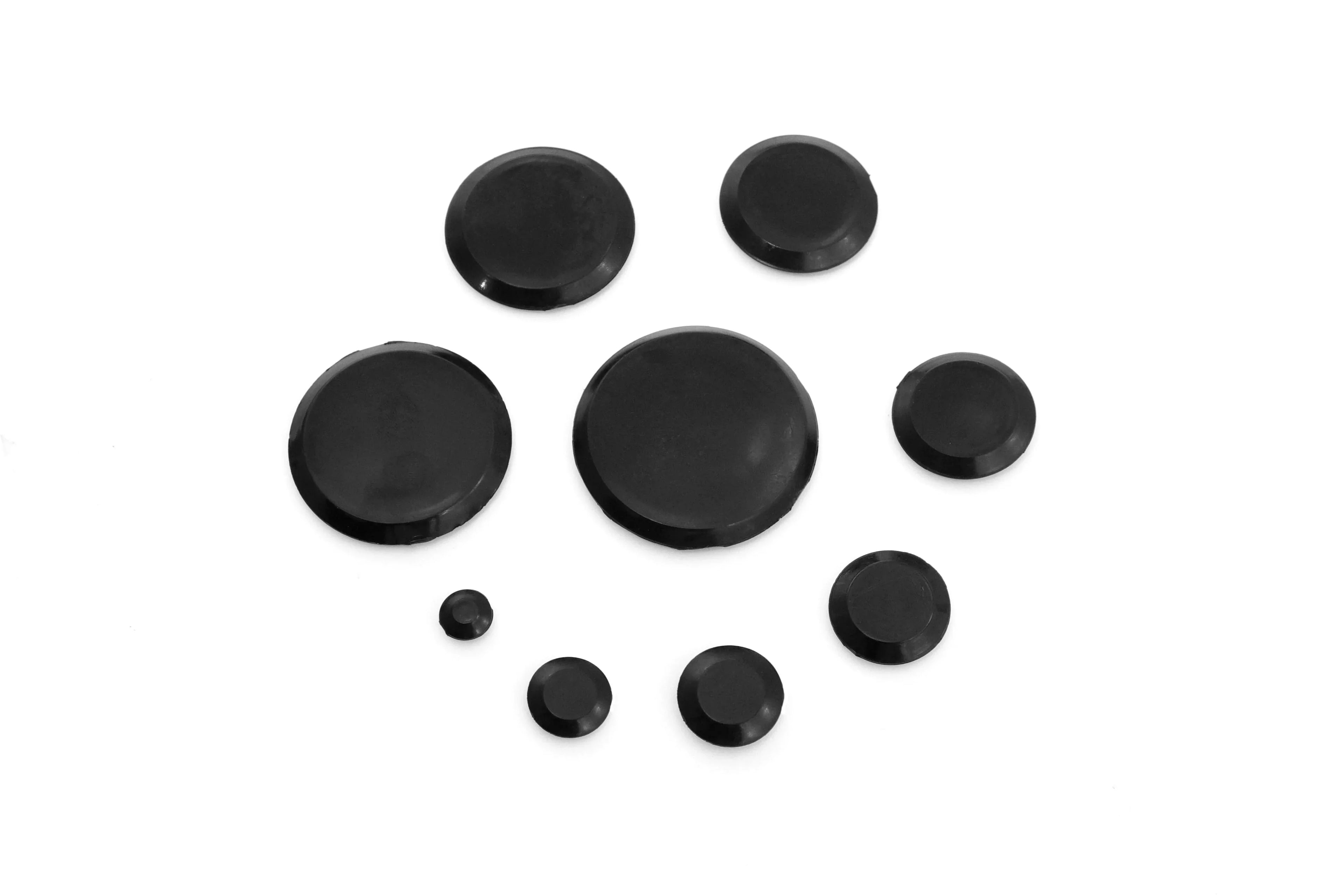 Red Hound Auto 1000 Piece Flush Mount Black Hole Plug Assortment for Auto Body and Sheet Metal Assorted Sizes for 1/4, 3/8, 1/2, 3/4, 1, 1-1/4, 1-1/2, 1-3/4 and 2 Inch Holes