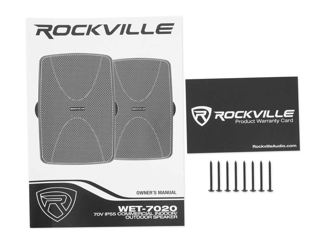 Rockville ROCK MATRIX Multi Room Home Receiver+6) Ceiling+2) Black Wall Speakers