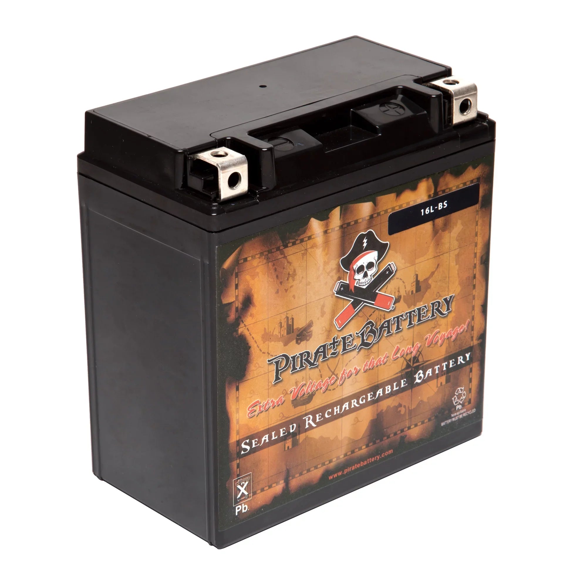 Pirate Battery Ytx16l-bs (16l-bs 12 Volts,14 Ah, 230 Cca) Jet Ski Battery for Yamaha Wave Runner 1993