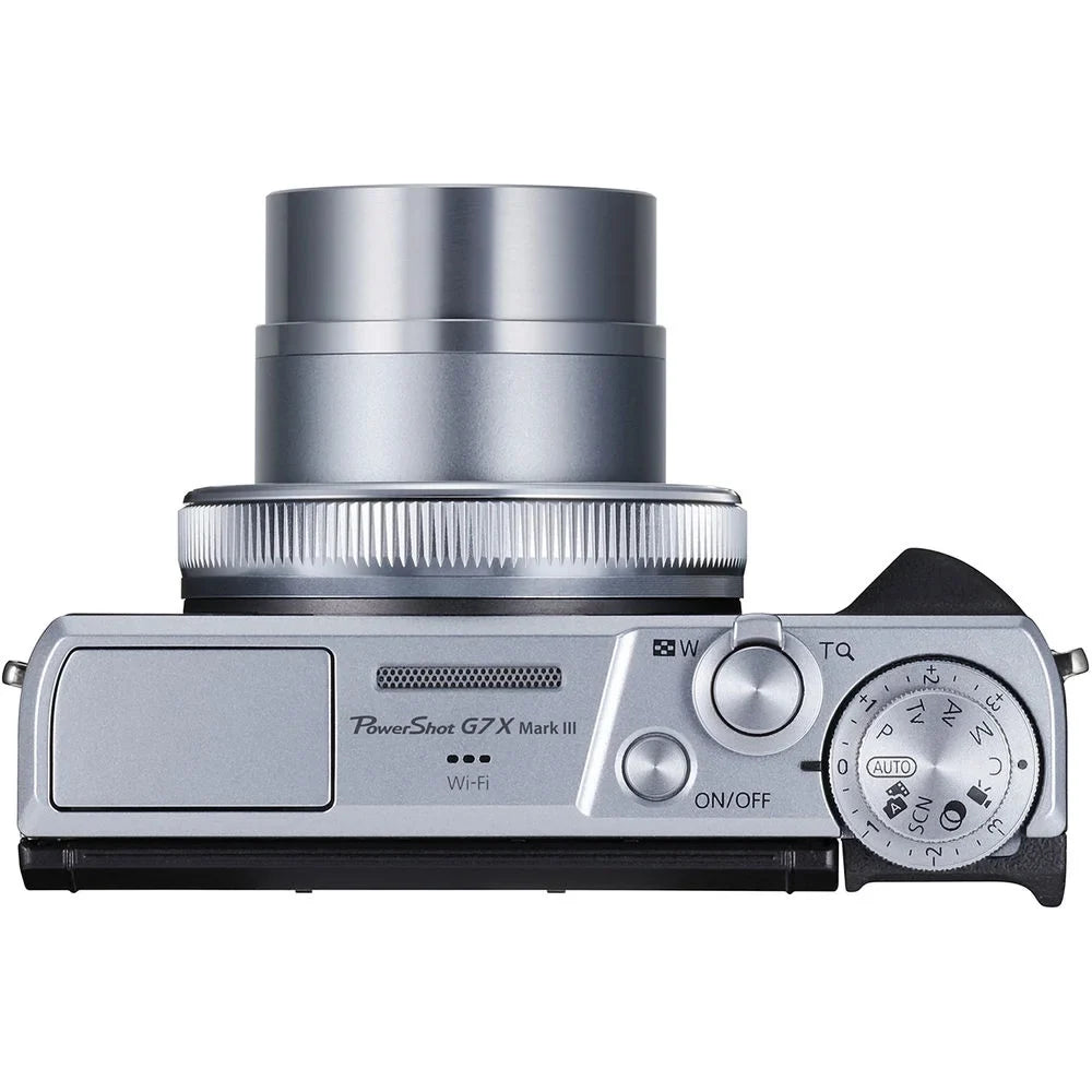 PowerShot G7 X Mark III Digital Camera (Silver) + Spider Tripod + 1 Yr Warranty - 64GB
