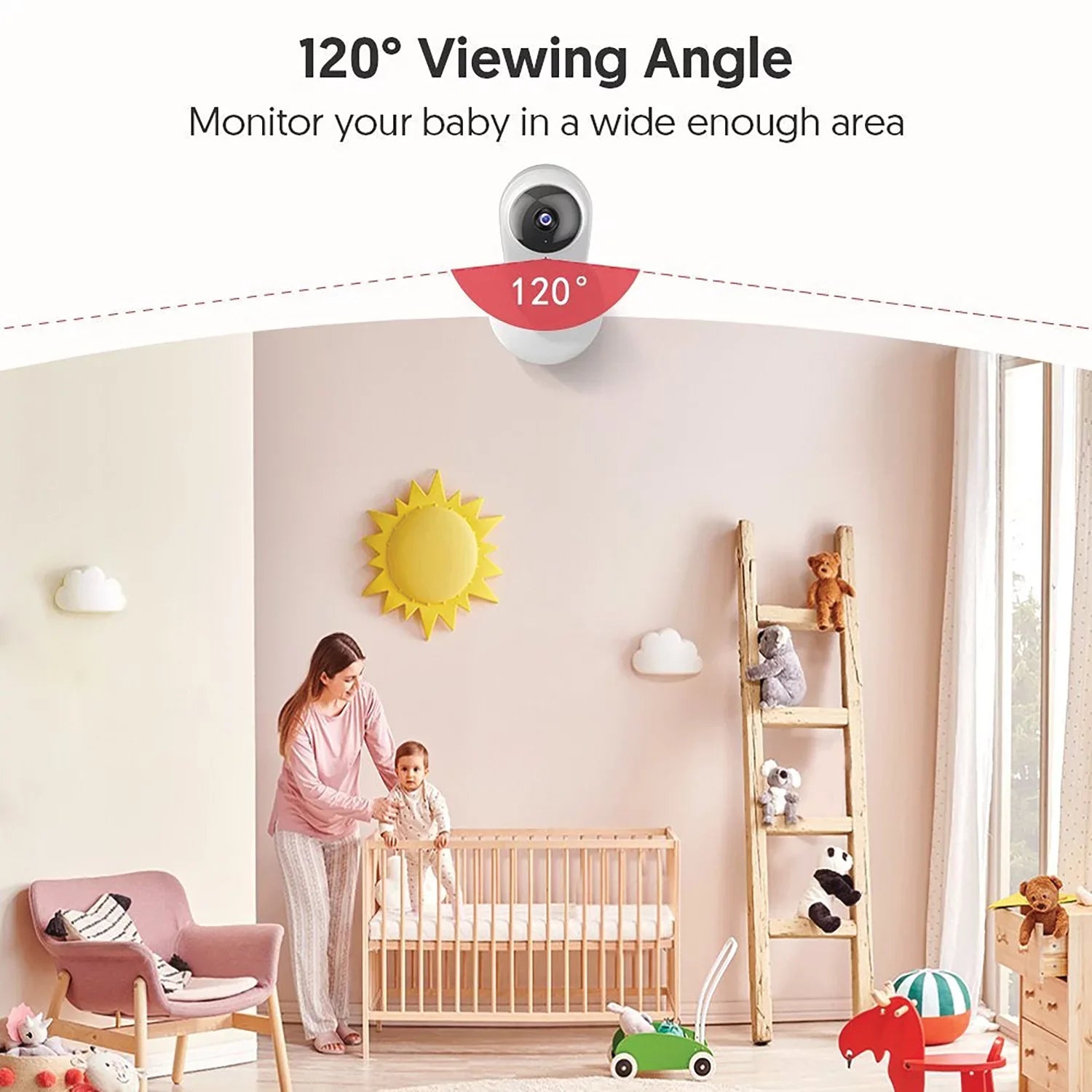 Victure WiFi Baby Monitor, 1080P Indoor Smart Home Security Camera with Color Night Vision, White