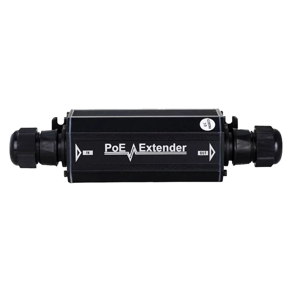 PoE Extender Gigabit Ethernet Waterproof Outdoor PoE Extender, Single Port Signal Extender Compatible Standard 802.3af/at, 1 Port Booster Bridge Repeater High Speed Broadband 100 Mbps