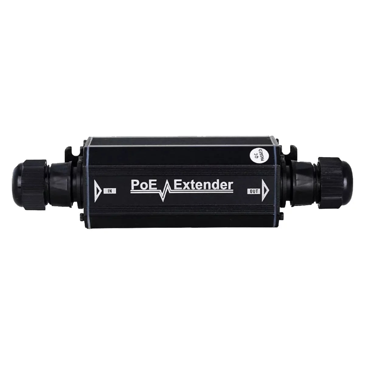 PoE Extender Gigabit Ethernet Waterproof Outdoor PoE Extender, Single Port Signal Extender Compatible Standard 802.3af/at, 1 Port Booster Bridge Repeater High Speed Broadband 100 Mbps