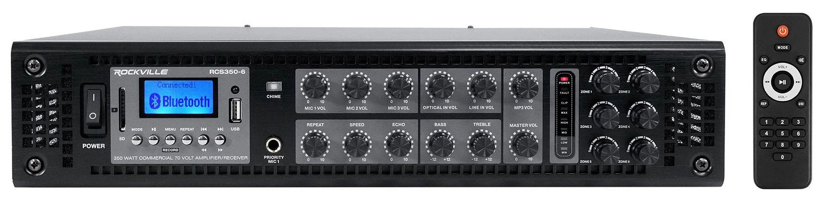 6-Zone Amp+(6) 3.5" Black Cube+(2) JBL Pendant+Ceiling Speakers for Office/Hotel