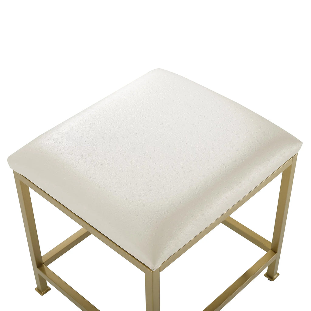 Aimee Vanity Stool Soft Gold