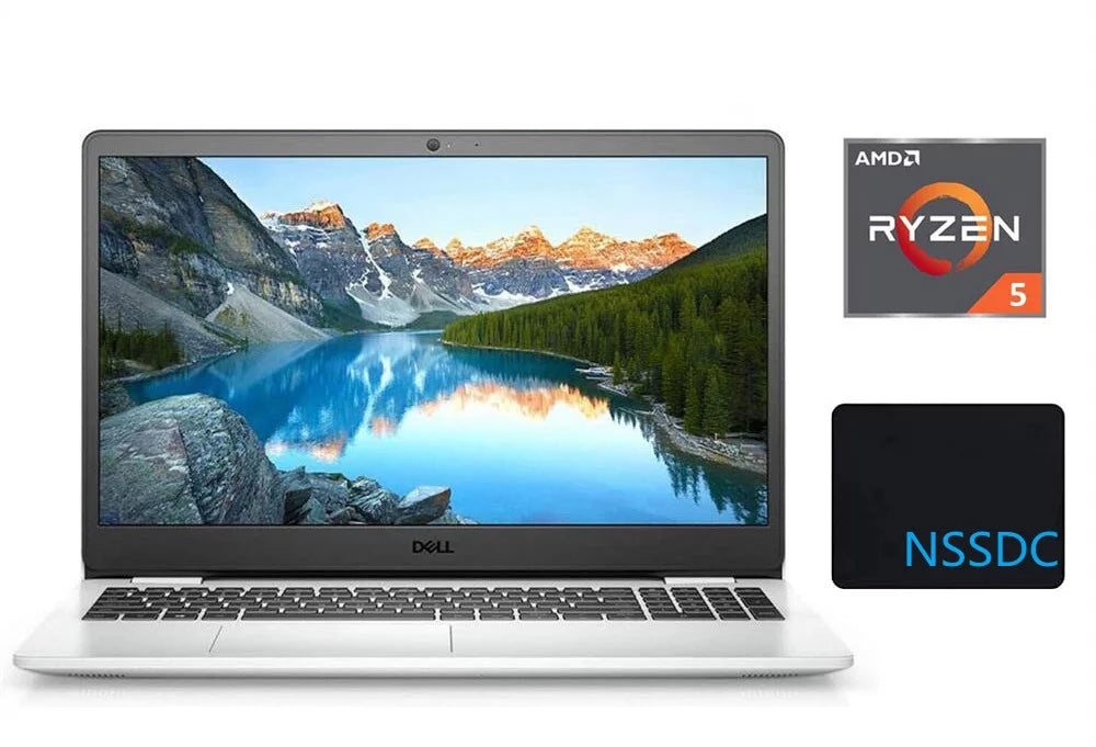 2021  Inspiron 15 3505 15.6" FHD Laptop, AMD Ryzen 5-3450U Processor, 16GB RAM, 512GB PCIe SSD, AMD Radeon Vega 8 Graphics, Webcam, HDMI, Bluetooth, Windows 10, White, with NSSDC Mousepad