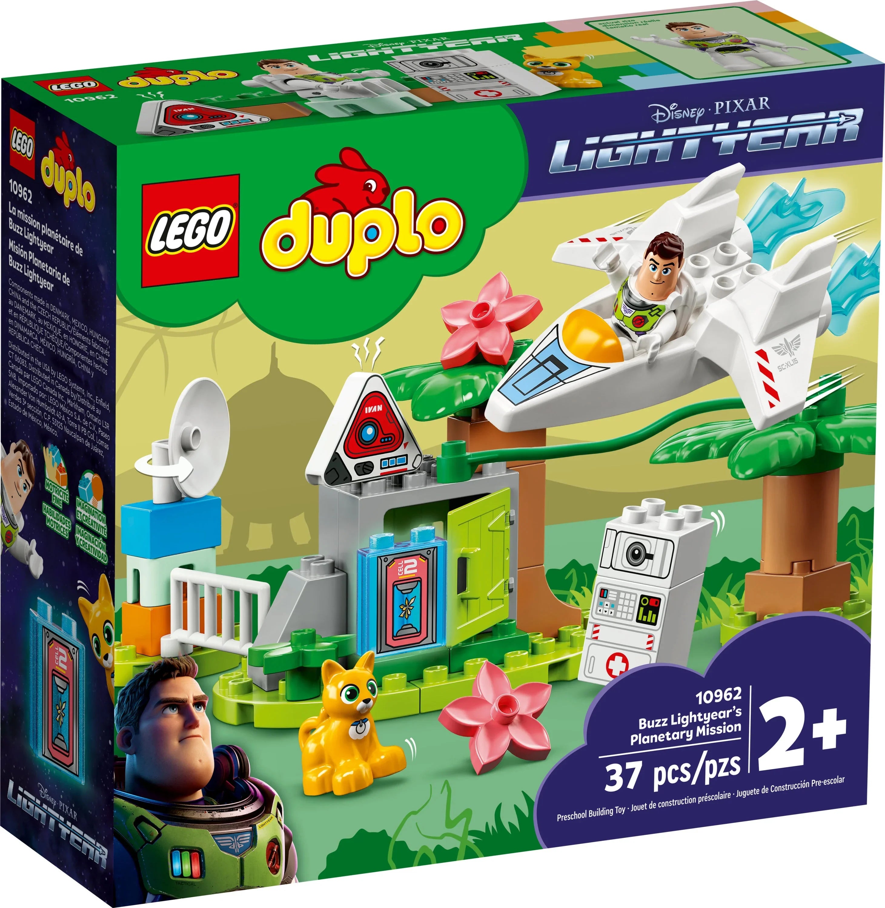 LEGO DUPLO Disney and Pixar Buzz Lightyear’s Planetary Mission 10962, Space Toys for Toddlers, Boys & Girls 2 Plus Years Old with Spaceship & Robot Figure