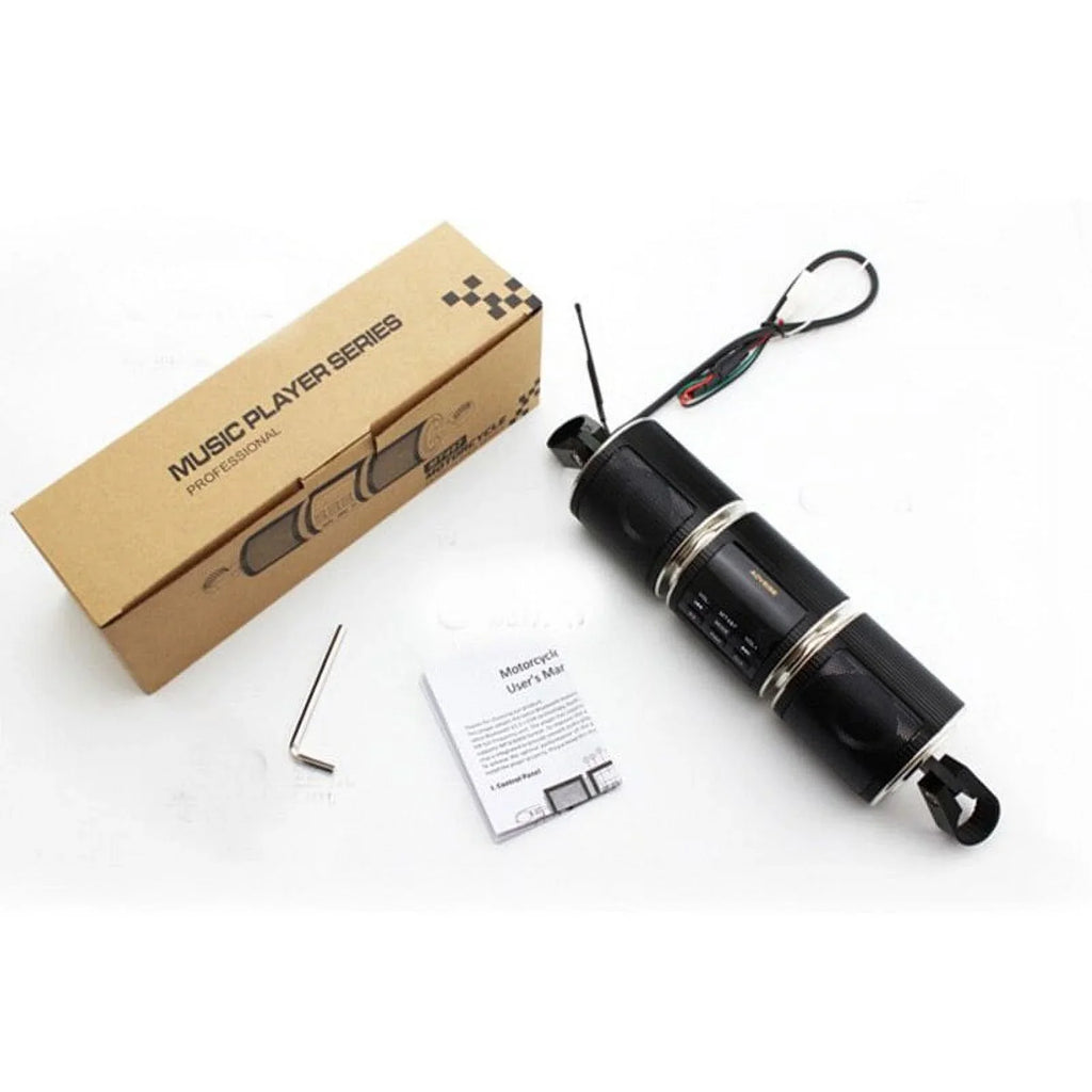 Motorcycle Bluetooth V2.1+ EDR Audio Speaker Waterproof Resistant Motorbike Stereo FM Radio USB TF Card MP3 Player