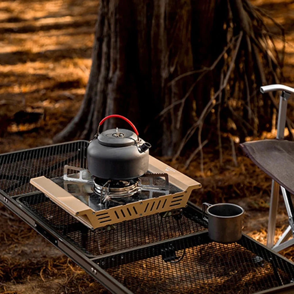 Walmeck High Camping Stove Portable Outdoor Furnace, 3-Core Gases with Adjustable Valve Connecting Hose and Storage Bag - Designed for Cooking, Camping, Picnic and Hiking
