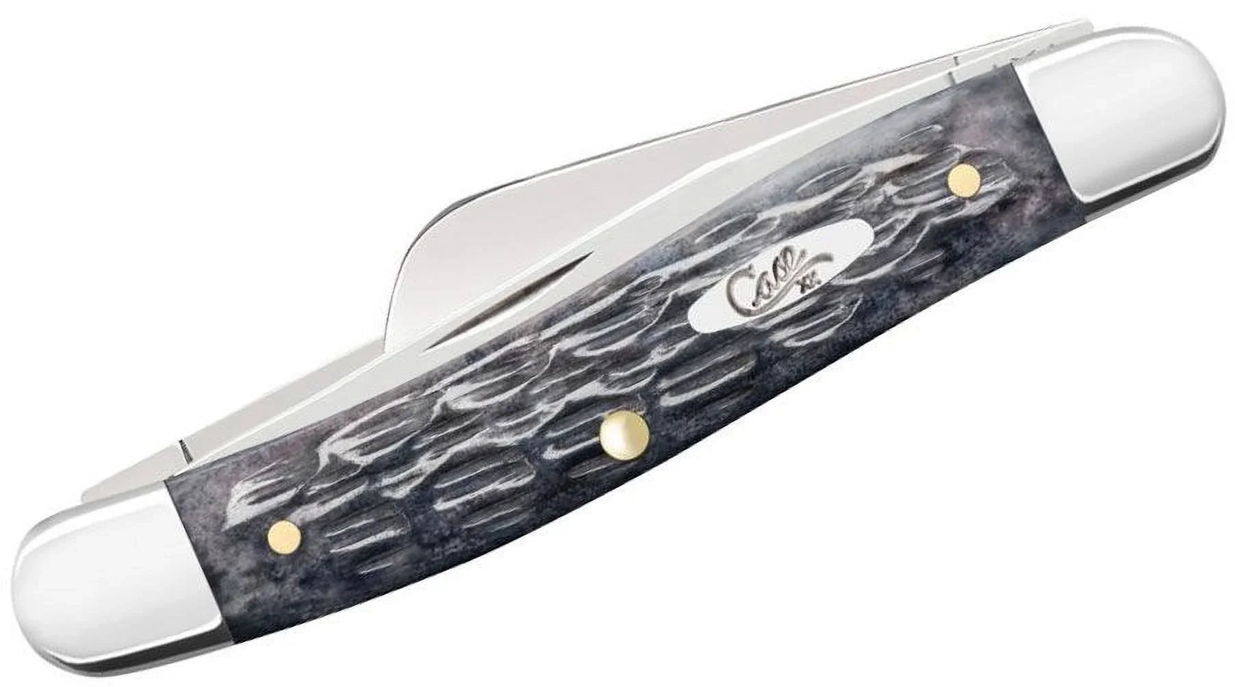 Case XX Knives Pocket Worn Crandall Jigged Gray Bone Medium Stockman Carbon Steel Pocket Knife 58413