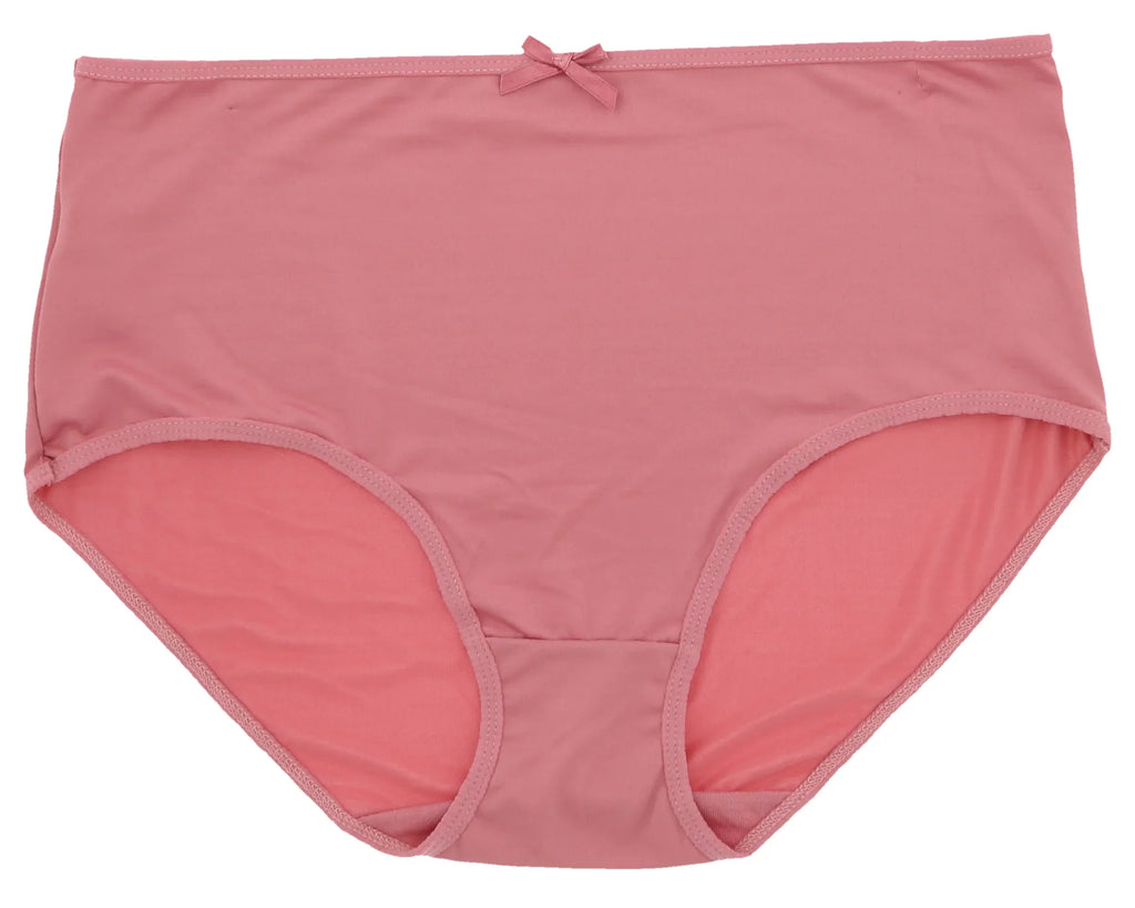 Delta Burke Intimates Women's Plus Size Sexy Classic High Rise Brief Panties (5Pr) (X-Large, Pink Floral Dots)