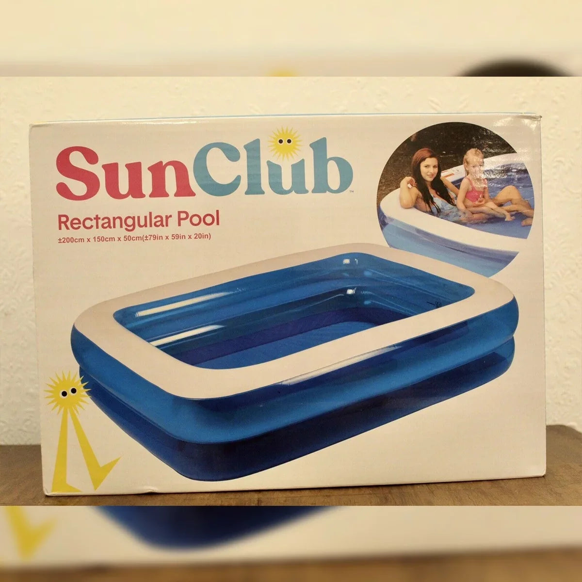 Shop LC Sun Club Rectangular Pool Swimming Portable Family Lounge Bath Pools for Kids Birthday Mothers Day Gifts for Mom