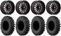 Fuel ARC 18" Wheels Black 40" MotoRavage XL Tires Kawasaki Teryx Mule