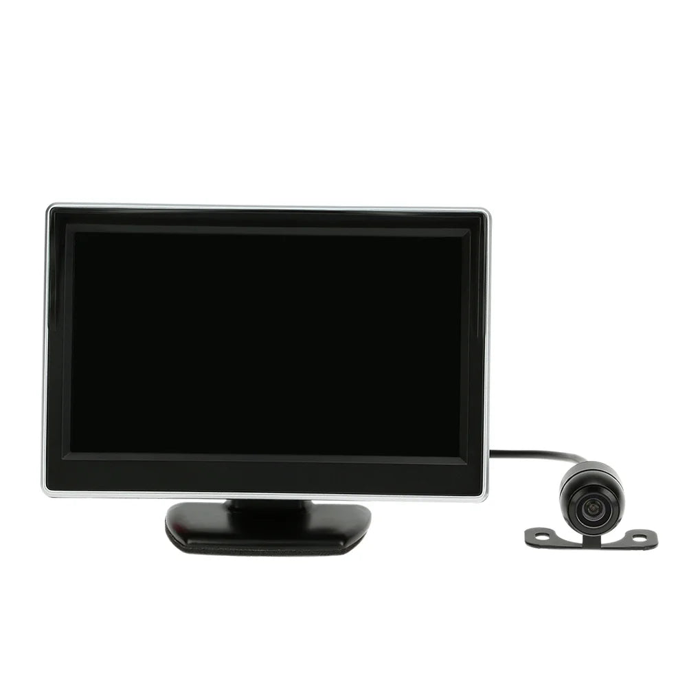 Tomshoo 5 Inch TFT LCD Display Monitor Car Rear View Backup Reverse System + Parking Camera, Clear Image, Easy InstalLatitudeion, Ideal for Cars and Trucks