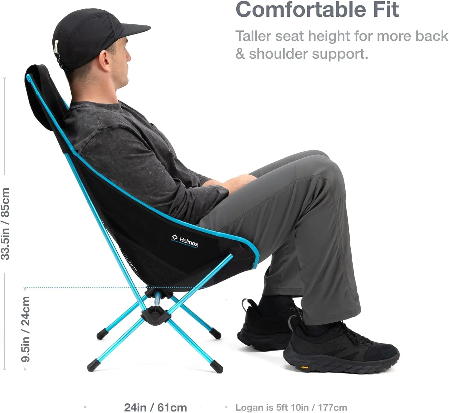 YUNWEN Chair Two Ultralight, High-Back, Collapsible Camping Chair, Rainbow Bandana, with Pockets