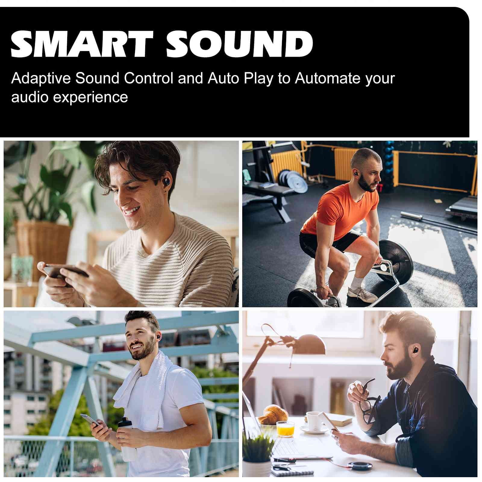 UrbanX True Wireless Bluetooth Earbuds + Charging Case, Black, Dual Connect, IPX5 Water Resistance, Bluetooth 5.2 Connection, Balanced, Bass Boost Compatible with  Tab M10 Gen 3