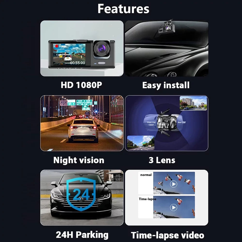 Apexeon Dash Cam with WIFI Interconnection, Wide Angle Car Camera Recorder for Auto Safety Driving Recorder
