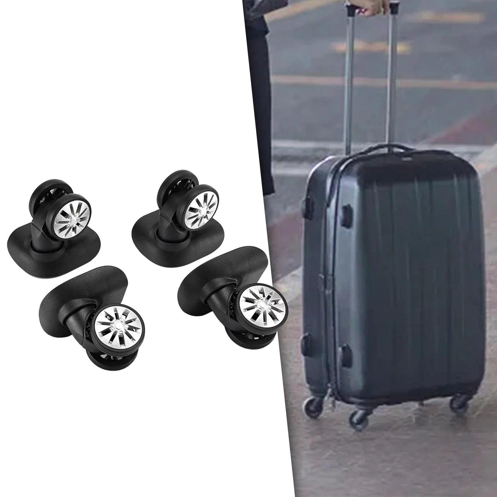 4Pcs Luggage Wheels Replacement Caster Wheels for Trolley Case Suitcase Bag
