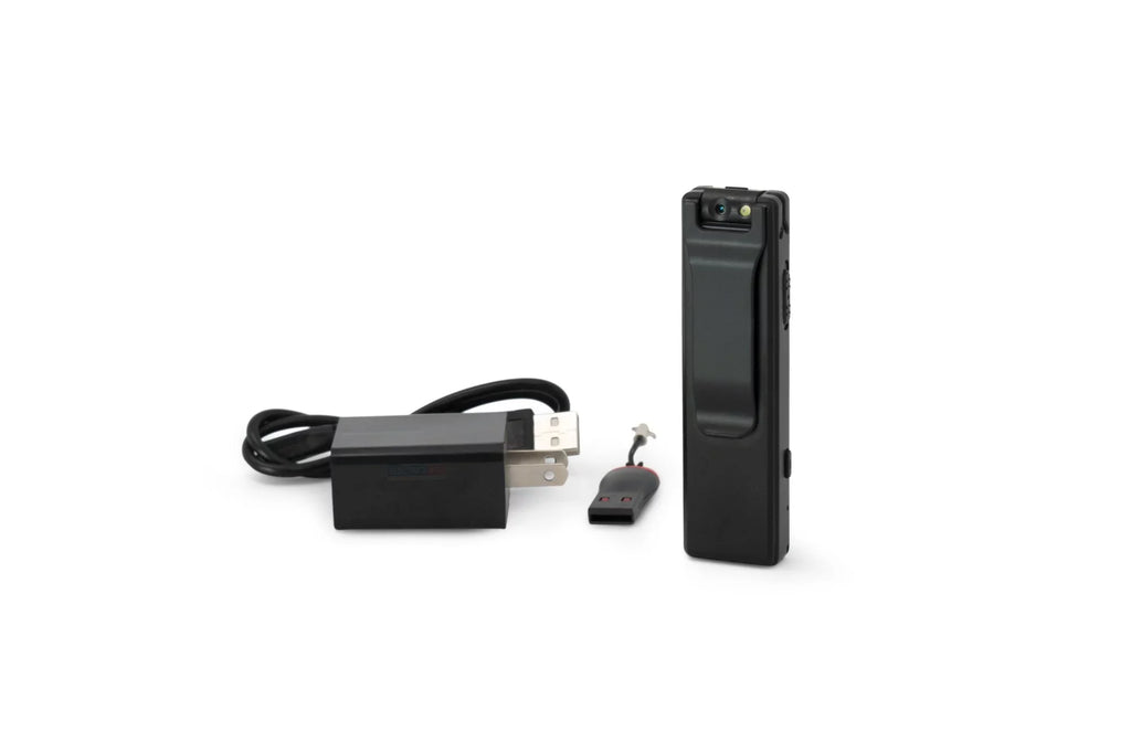 Professional Law Enforcement Body Pen Camera w/ Simultaneous Recording Charging