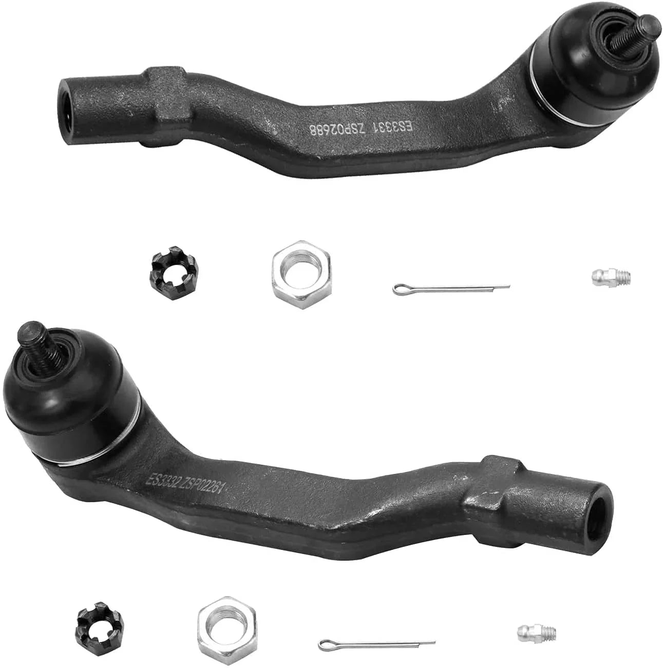 Detroit Axle - Power Steering Rack & Pinion for 1996-2000 Honda Civic 1997 1998 1999, Complete Power Steering Rack & Pinion Assembly, 2 Outer Tie Rods Replacement