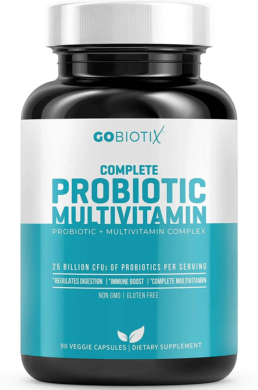 GoBiotix Probiotic Multivitamin | Daily Multivitamin with Probiotics | 25 Billion CFU | Immune Boost &amp; Digestive Health, Flora Probiotic for Women &amp; Men | Gluten Free ? 90 Veggie C