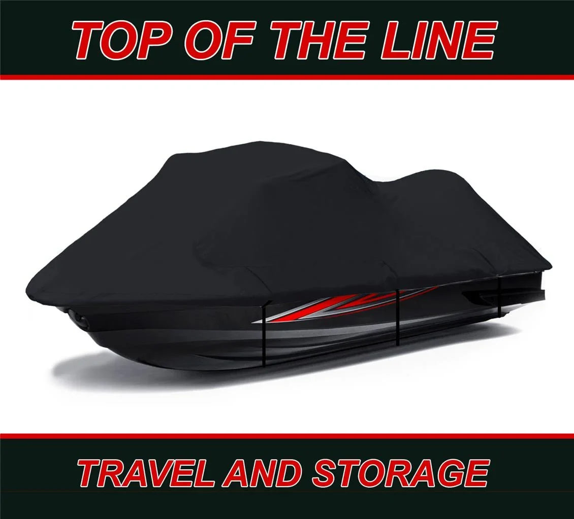 BLACK 600 DENIER JetSki Cover Compatible for YAMAHA JET SKI XLT 1200 2001 2002 2003 2004 2005 / 800 2002 2003 2004 PWC Cover