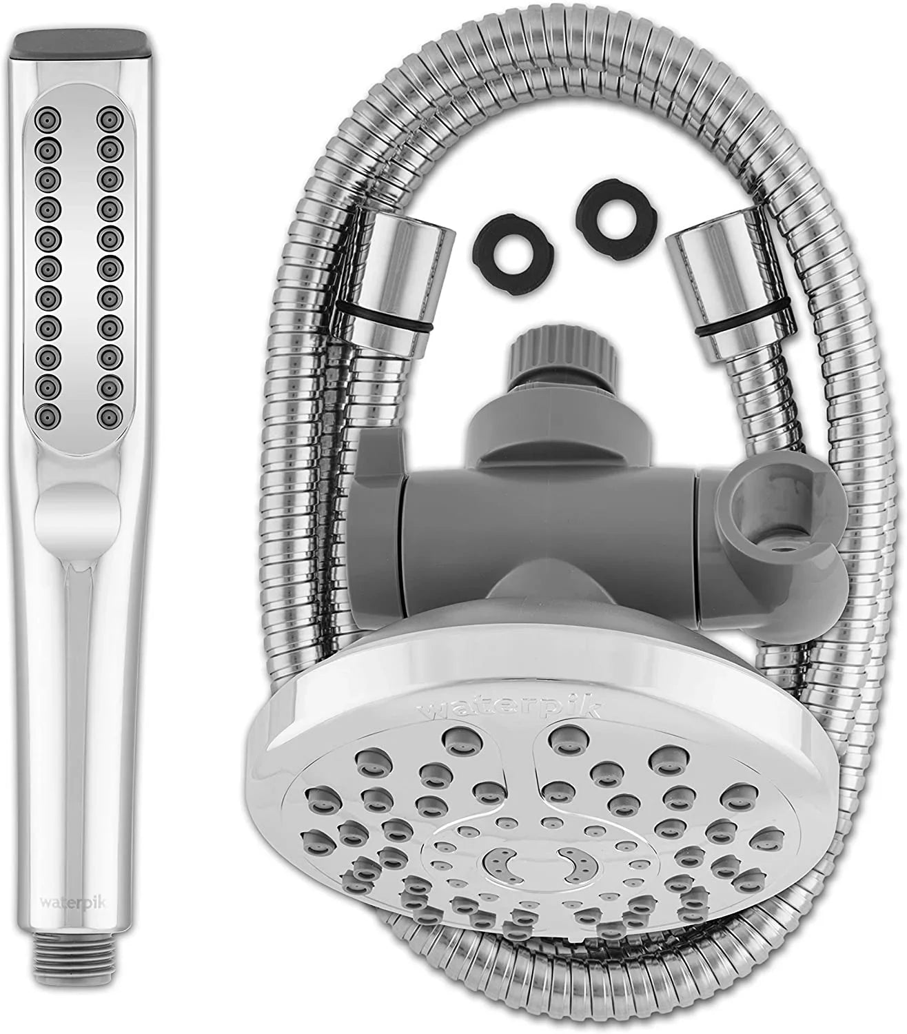 Waterpik PowerWand Spa Combo Shower with PowerPulse Massage, Chrome, XIB-633E-SBX-183ME