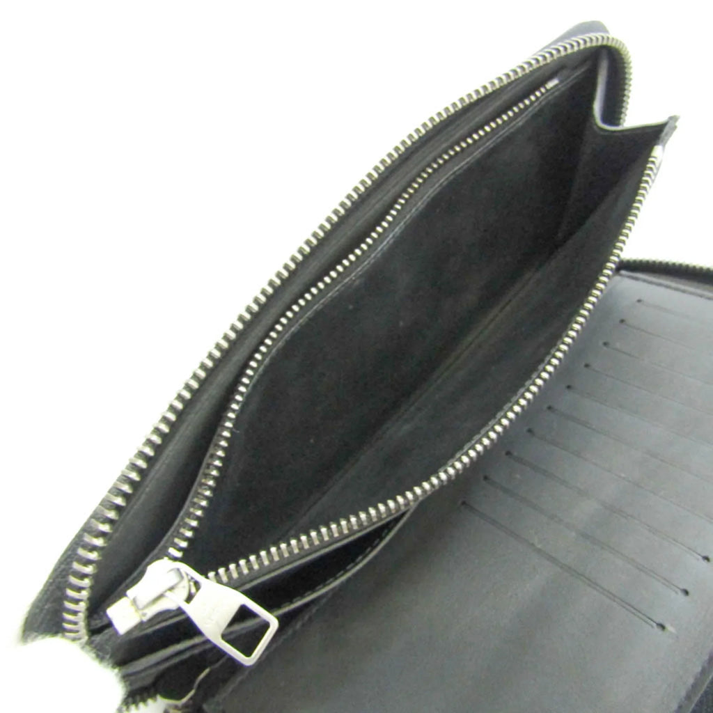 Pre-Owned Louis Vuitton Damier Infini Zippy Wallet Vertical N63548 Men's Damier Infini Long Wallet (bi-fold) Onyx (Good)