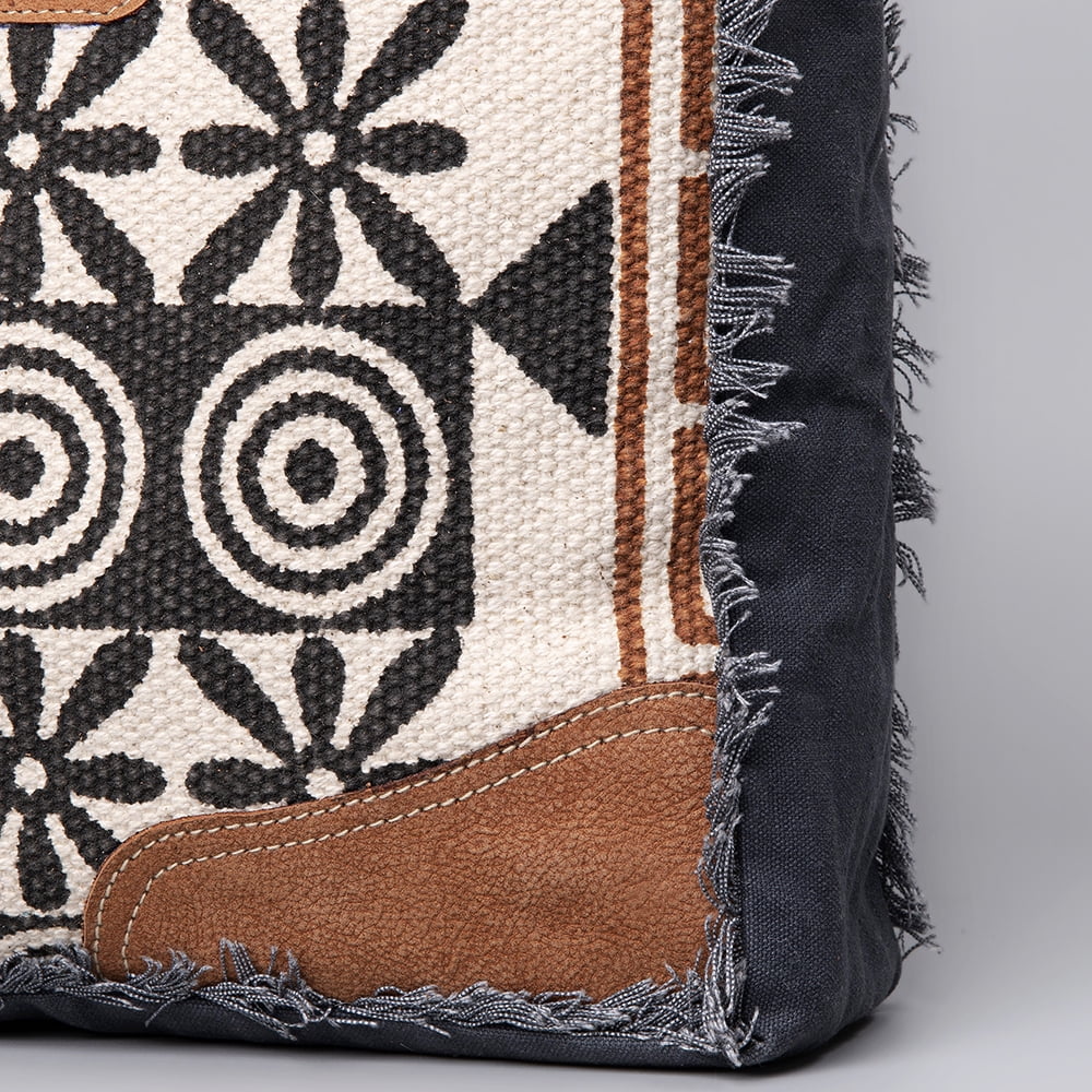 KB OHLAY KB491 TOTE Upcycled Wool Upcycled Canvas Genuine Leather women bag western handbag purse