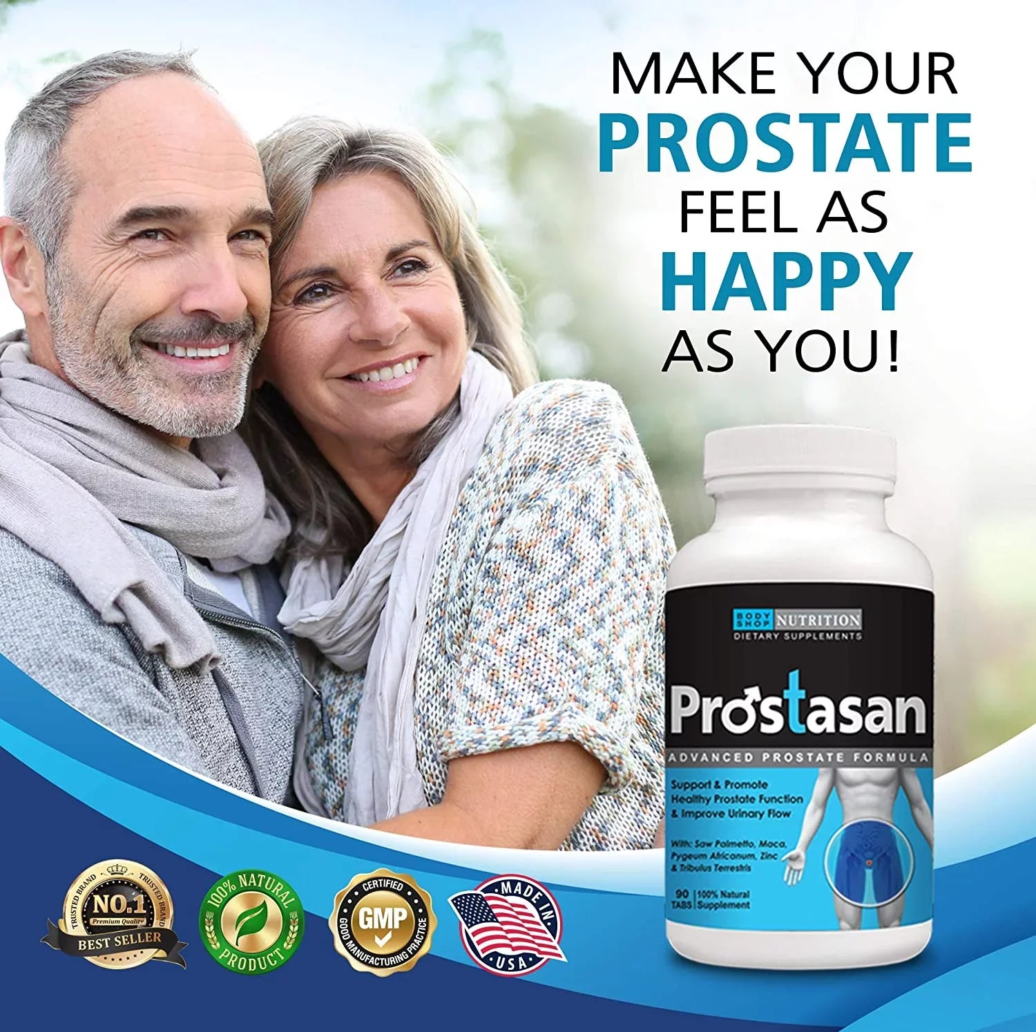 Prostasan 90 Caps- Boost Prostate Function - Prostate Health Formula 100% Natural Dietary Supplement for Men's - Promote Healthy Urinary Flow, Prostate Relief, Inflammation - Made in USA