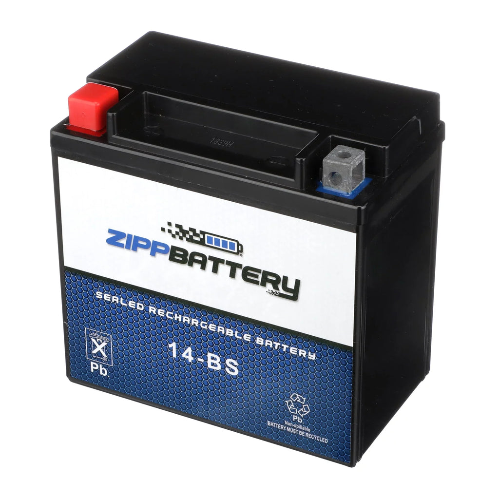 Zipp Battery YTX14-BS (14-BS 12 Volt,12 Ah, 200 CCA) Motorcycle Battery for Honda 1100cc Vt1100c, C3, T Shadow (spirit, Aero, A. C. E. Tourer) 2001