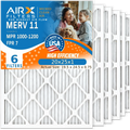 20x25x1 Air Filter MERV 11 Comparable to MPR 1000, MPR 1200 & FPR 7 Electrostatic Pleated Air Conditioner Filter 6 Pack HVAC Premium USA Made 20x25x1 Furnace Filters by AIRX FILTERS WICKED CLEAN AIR.
