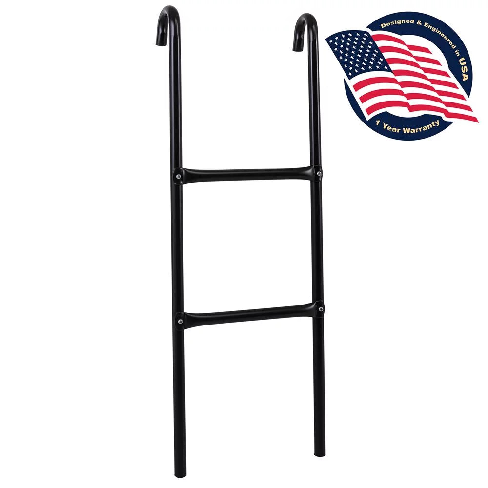 SereneLife  2 Step Weather Resistant Galvanized Steel Trampoline Climbing Trampoline Safety Ladder 13.0’’ x 4.7’’ x 39.8’’ -inches