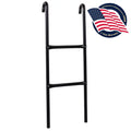 SereneLife  2 Step Weather Resistant Galvanized Steel Trampoline Climbing Trampoline Safety Ladder 13.0’’ x 4.7’’ x 39.8’’ -inches