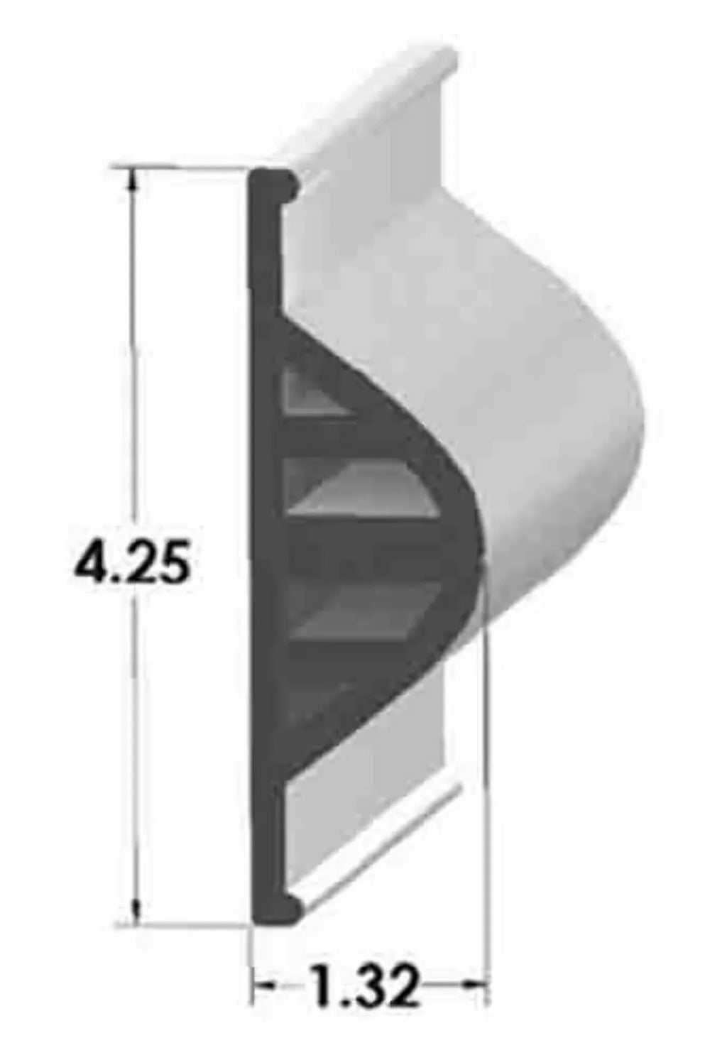 New Dock Pro Premium Side Gard taylor 45989 Straight 4.25" x 1.32" Length 10' Black