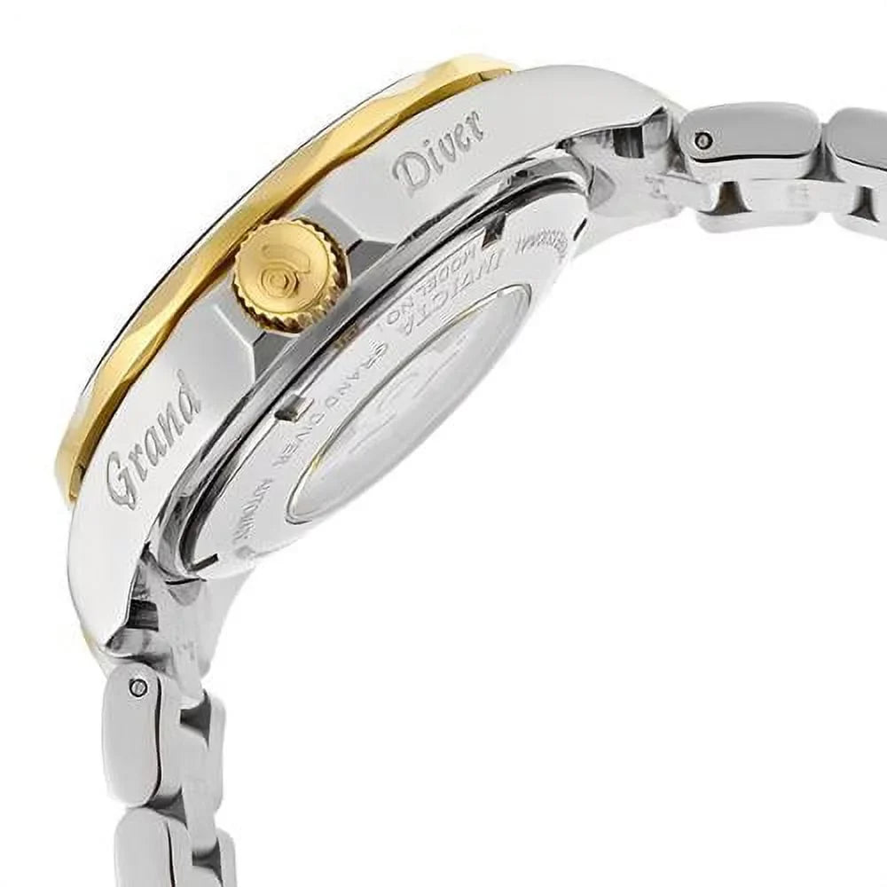 Invicta Men's 13704 Grand Diver Automatic White Textured Dial Two Tone Stainless Steel Watch