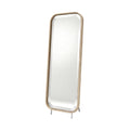 Modern Full-Length Standing Mirror with Wooden Frame
