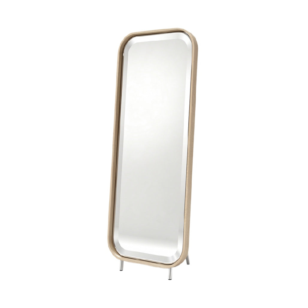 Modern Full-Length Standing Mirror with Wooden Frame