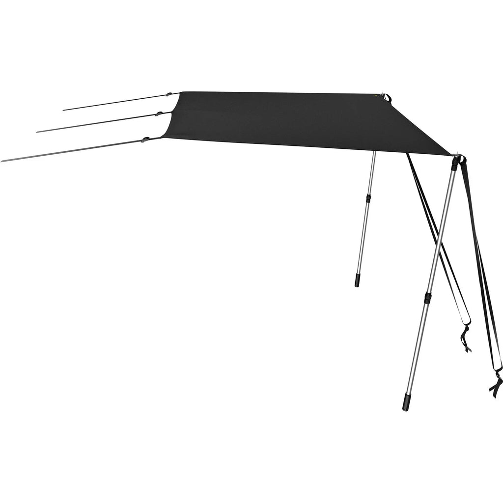 VEVOR 5'x5' UV-Proof T-Top Sun Shade Kit - 600D Polyester with Rustproof Telescopic Steel Poles, Waterproof, Easy Assembly for T-Tops & Bimini Tops