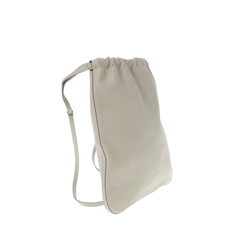 Pre-Owned Authenticated Hermès Cheri Bridado Backpack Calf Leather Gray Unisex (Good)