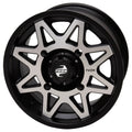 4/110 Tusk Tintic Wheel 14x7 5.0 + 2.0 Machined/Black For Yamaha Viking VI EPS 2022