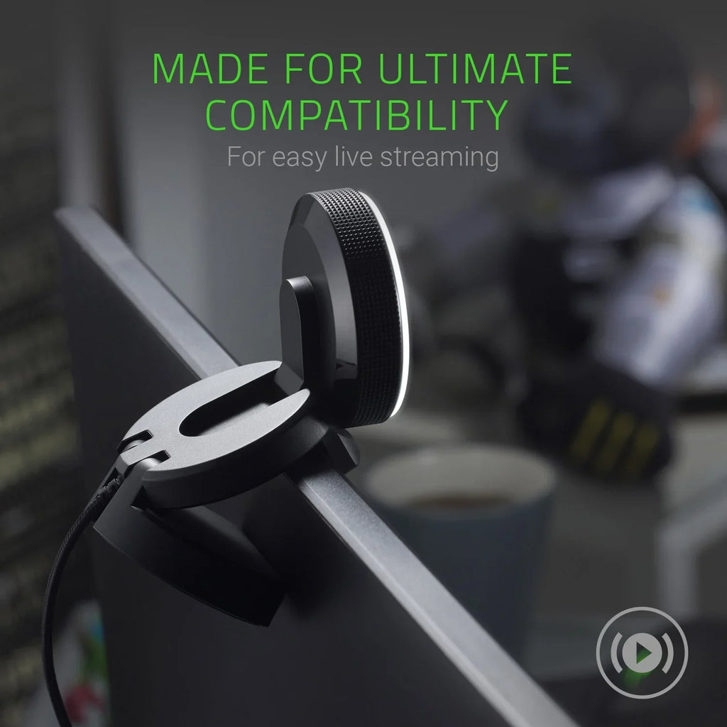 Razer Kiyo Streaming Webcam: 1080p 30 FPS / 720p 60 FPS - Ring Light w/ Adjustable Brightness - Built-in Microphone - Advanced Autofocus