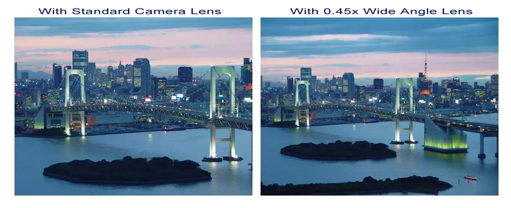 HMX-U10 0.45x Wide Angle Lens (HD) Chrome Finish W/ Macro (Modification Style) Magnetic Type.