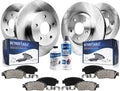 Detroit Axle - Brake Kit for 2007-2013 Nissan Altima Disc Brake Rotors 2007 2008 2009 2010 2011 2012 2013 Ceramic Brakes Pads Replacement: 11.65" inch Front Rotor and 11.46" inch Rear Rotor