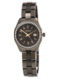 Caravelle 45M110 Women's Crystal Grey Dial Gunmetal IP Steel Bracelet Watch