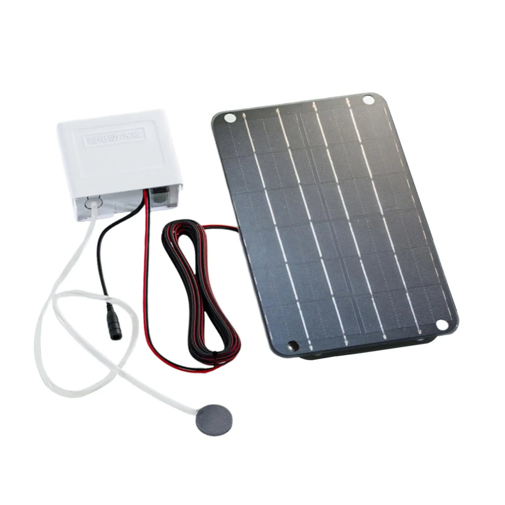 koolsoo Solar Air Pump,Aquarium Air Pump Oxygenator Silent Eco Friendly,6V Solar Pond Aerator Solar Powered Pond Pump for Hydroponics