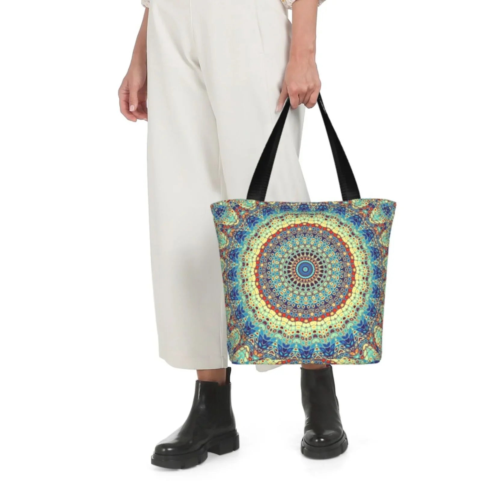 Lukts Round Mandala1 Tote Bag,Shoulder Bag Women'S Hobos Handbags Large Capacity Shopping Bag