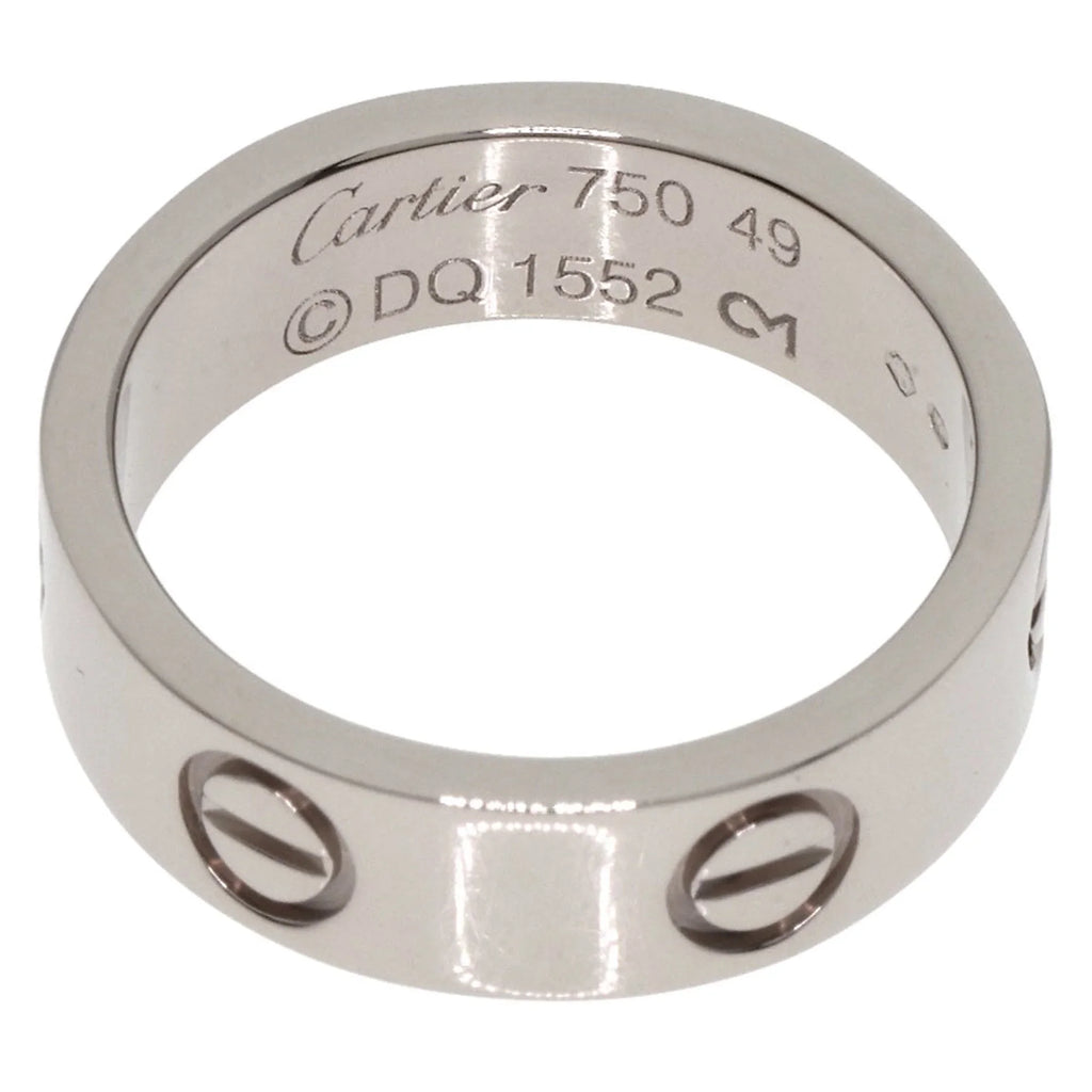 Pre-Owned Cartier Love Ring #49 Ring, K18 White Gold, Women's CARTIER (Good)
