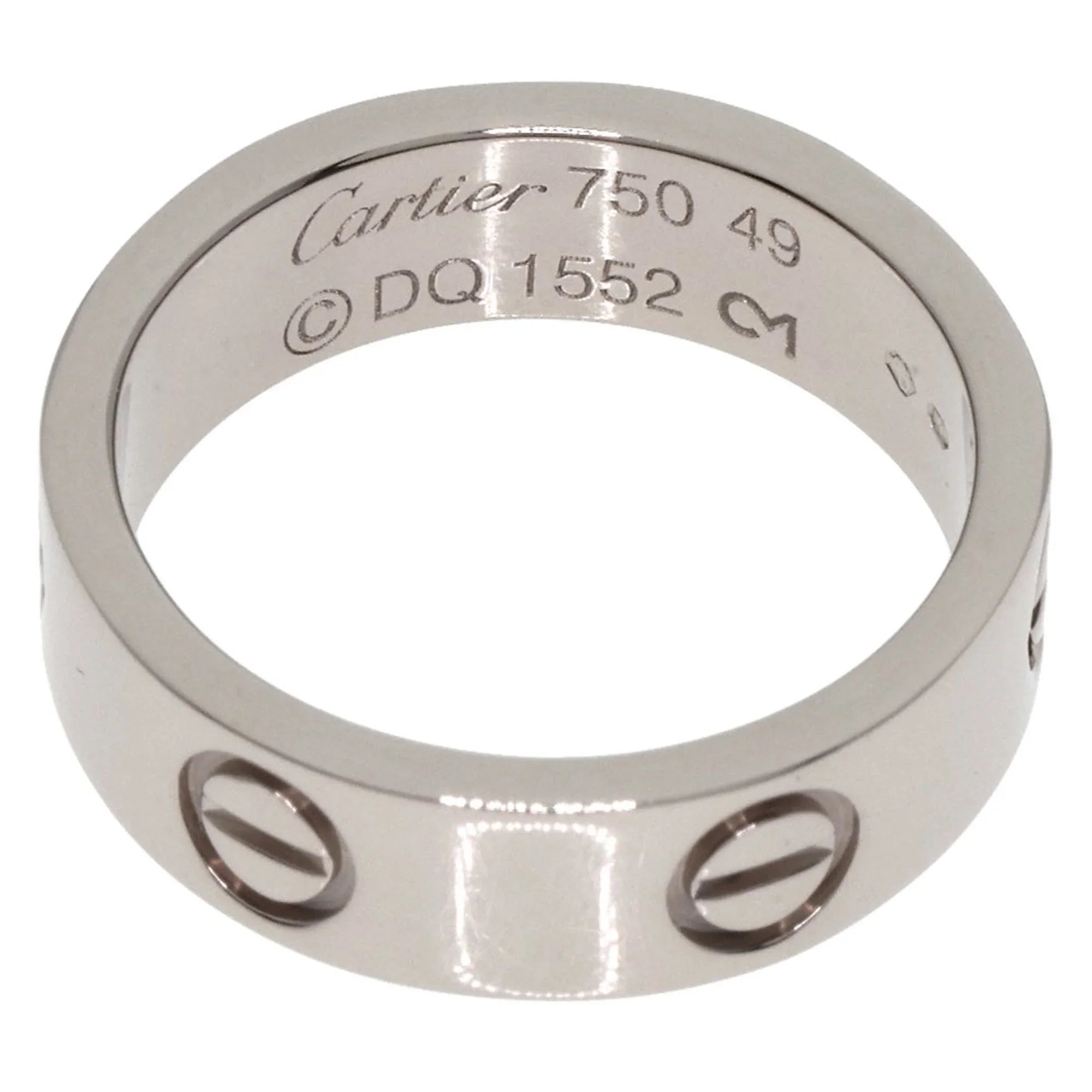 Pre-Owned Cartier Love Ring #49 Ring, K18 White Gold, Women's CARTIER (Good)