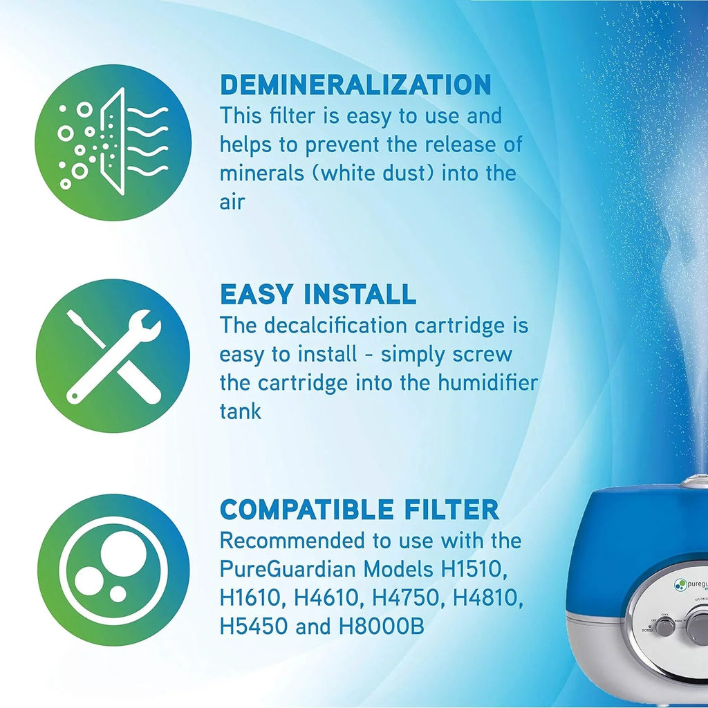 PureGuardian Guardian Technologies FLTDC Humidifier Demineralization Filter, White